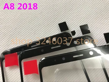 5 ks čierne Originálne NOVÉ Náhradné LCD Predné Dotykové Obrazovky Sklo, Vonkajší Objektív Samsung A8 2018 a530 a8plus a730