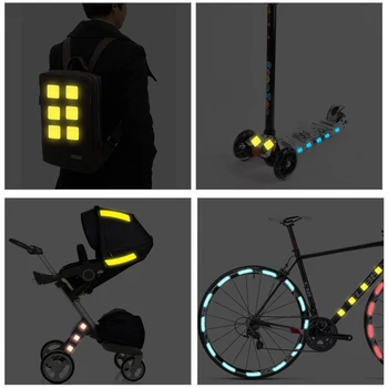 5 kusov reflexná nálepka pre konštrukcie na chodenie, cyklistické prilby a viac