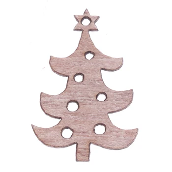 50/100ks 2021 Nový Rok Prírodného Dreva Vianočný Strom Ornament Drevené Visí Prívesky, Darčeky Snehu Elk Vianoce