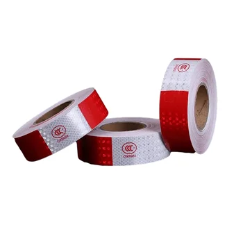 50 M/Roll Vysokej Viditeľnosti Reflexné PVC Páska Biela Pridať Červené Reflexné Výstražné Pásky Priamo Vložiť Gor Van Auto upozornenie publikované