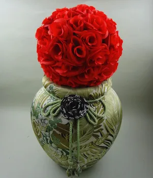 50 cm Dia Elegantné Ruže Kvet Loptu Umelé Kytice Svadobné Bozkávanie Loptu Vrchol Dekorácie Biela Červená Fialová, Ružová, Žltá