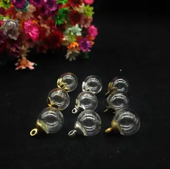 500pcs 10 mm veľkoobchod sklo svete klobúčikové nastaviť DIY Sklenenej fľaštičke prívesok náhrdelník sklenené fľaše, ktorí chcú dome kryt nádoby kúzlo gule