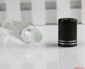 500pcs/lot 10 ml Jasné, Hrubé Sklo Prejdite Na Esenciálne Oleje Aromaterapia Parfum Fľašu + kovový Roller Loptu