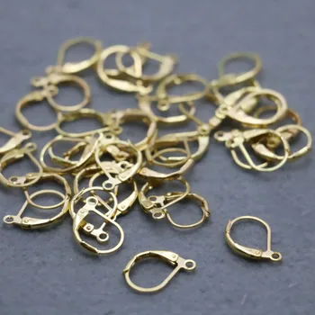 50PCS Zlata-Farebná Agraffe Príslušenstvo Príslušenstvo DIY háčik Obrábanie kovových častí 10*15 mm Hot veľkoobchod Ženy Šperky Robiť Dizajn