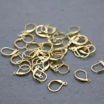 50PCS Zlata-Farebná Agraffe Príslušenstvo Príslušenstvo DIY háčik Obrábanie kovových častí 10*15 mm Hot veľkoobchod Ženy Šperky Robiť Dizajn