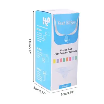 50Strips Vody Testovacie Prúžky 7in1 Bróm pH, alkalita Dusitan Chlóru Tvrdosť L4MF