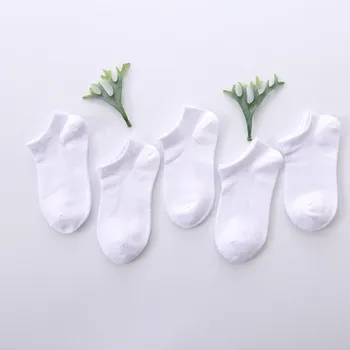 50pairls/veľa Chlapcov, Dievčatá Čisto Biele Ponožky Bavlny, Mäkké Ponožky Baby Voľné Pohodlné Ponožky