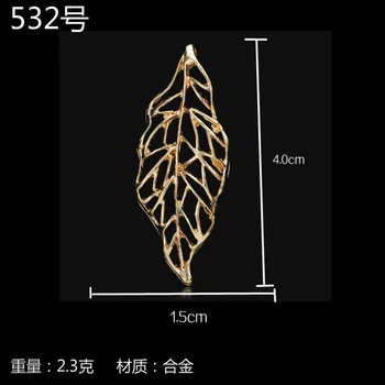 50pcs 15*40mm Dutý Strom Leaf Charms Módne Šperky Zlatá farba Kovových Zliatin Fit DIY Šperky Čo Prívesok