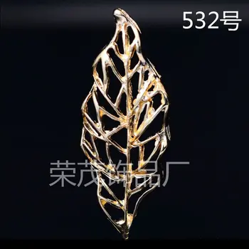 50pcs 15*40mm Dutý Strom Leaf Charms Módne Šperky Zlatá farba Kovových Zliatin Fit DIY Šperky Čo Prívesok