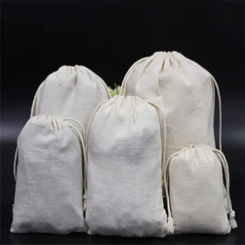 50pcs Bavlnenej látky Obaly Cestovné Nakupovanie Package protiprachová High-Kvalitné Ženy Muži Kabelky Užitočné 10x15cm 13x18cm 15x20cm