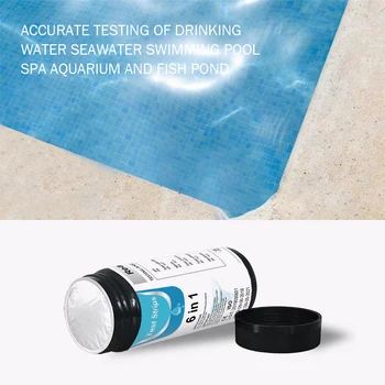 50pcs Testovací Prúžok Tvrdosť Bazén Tester Papiera 6 v 1 Hodnota PH Alkalita Plávanie Prenosné Vonkajšie Prvky