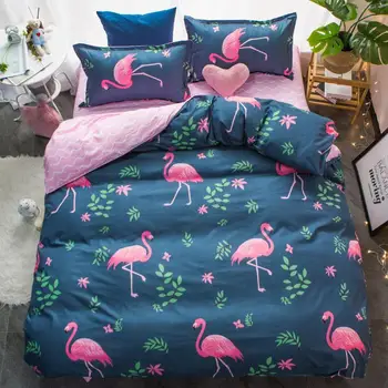 56 posteľná bielizeň nastaviť zelená perinu posteľ nastaviť geometrické plochý list sob obliečky 4pcs posteľ linenset Nordic bytový textil
