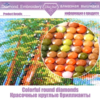 5D Diy Plný Diamond Maľovanie Kolo Diamond Mozaiky Náboženstvo Obrázky Kamienkami Cross Stitch Domova Diamond Výšivky