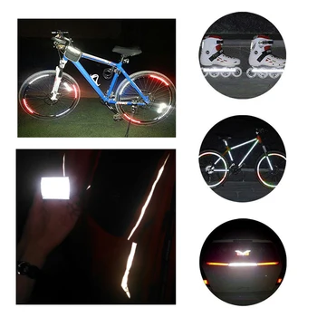 5cmx3m Reflexné Požičovňa Nálepky, Lepiace Pásky na Bicykli, Bezpečnosť Biela Červená Žltá Modrá Bicykli Nálepky Cyklistické Doplnky