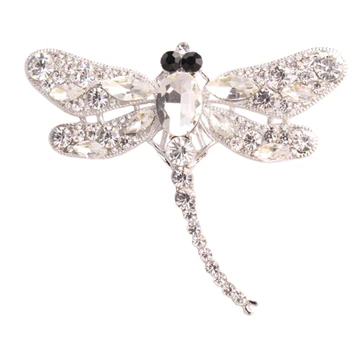 6 farby Crystal Vintage Dragonfly Brošňa pre Ženy Veľké Hmyzu Brošňa Pin Módne sako Príslušenstvo Roztomilý Šperky
