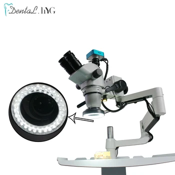 60 LED Prsteň Svetla Iluminátor Lampa Nastaviteľné pre Priemysel, Stereo Zoom Mikroskopom EÚ pripojte Fotoaparát zväčšovacieho skla, sieťový Adaptér
