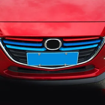 6pcs pre Mazda 3 Axela 2017 prednej mriežky chladiča zdobia pásy
