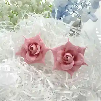 6pcs simulácia rose kučeravé kvet hlava kvet vlásenky kvet krúžok hodvábneho kvetu ruže, svadba Sasa 4CM