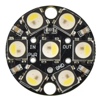7-bitové SK6812 RGBW Kolo Farebný Krúžok S Led Integrované Ovládače Svetlo Vývoj Doska Lampa Panel Modul