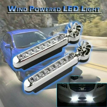 8 LED DRL Veternej Energie Auto Denných prevádzkových Svetlo Nie je Potrebné Externé Napájanie Denné svetlo predné svetlo na Čítanie Auto Signálneho Svetla