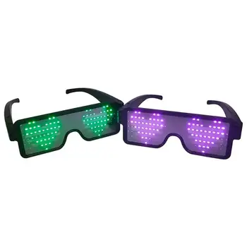 8 Režimov Rýchle LED Blesk Party Okuliare, USB nabíjanie Svetelné Okuliare Vianočný Večierok Dodávky jedinečného Koncertu svetlo Hračky Dropshipping