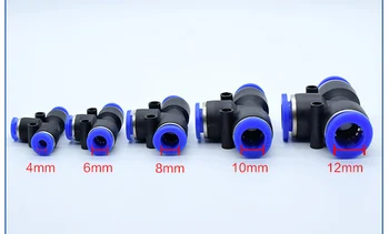 8 kus/taška 3 spôsoby Pneumatické montáž potrubia s priemerom 4 mm 6 mm 8 mm 10 mm 12 mm rýchly konektor vzduchu príslušenstvo