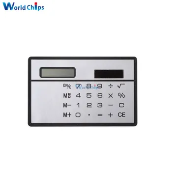 8 Číslic Ultra Mini Slim Veľkosti Kreditnej Karty Solárnej Energie Kalkulačka Malý Vreckový mini kalkulačka