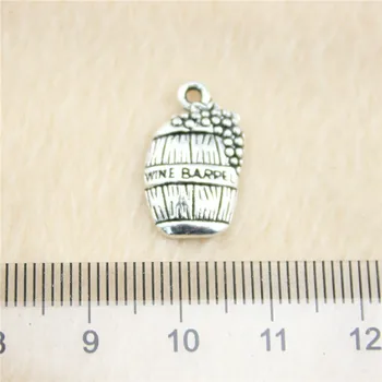 80pcs/veľa 19*11 mm antické striebro Víno Barel kúzlo Prívesky DIY šperky pre náramok, náhrdelník náušnice