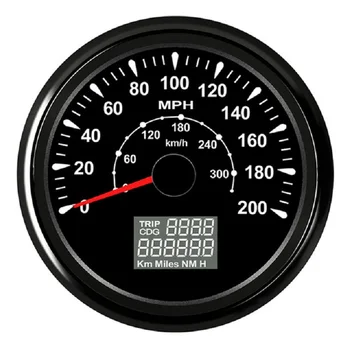 85mm GPS Tachometer 0-200 MPH počítadlo kilometrov Cesta/Ozubené Meter 0-330KM/H Pre Pretekárske Motocykle S 8 Farieb Podsvietenia 9-32V