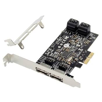 88SE9230 PCIe SATA3.0 RAID Karty 2-ESATA + 4-SATA RAID Rozširujúca Karta pre PC, Notebook