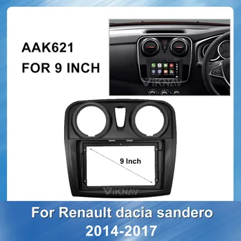 9 PALCOVÝ autorádia Fascia rám Pre Renault Dacia Sandero-2017 mount kit adapter výbava facia panel montáž auto panel