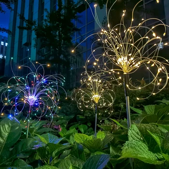 90/150 Led exteriérové LED Solárne Osvetlenie, Ohňostroj Nepremokavé Flash String Svetlo Na Trávniku Záhrada, Terasa, Vianočné Dovolenku Dekorácie