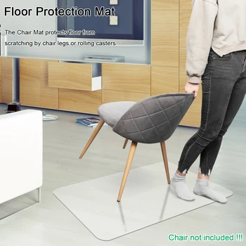 90 x 120 x 0.2 cm PVC Domov-používať ochranné rohože na podlahové stoličky pre Podlahové Stoličky Transparent190812120