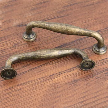 96mm bronz kuchynské skrinky kuchynskej kľučky dverí vintage antique brass zásuvke bielizníka ťahá gombíky 3.75'
