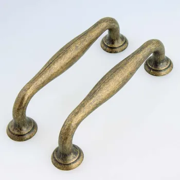 96mm bronz kuchynské skrinky kuchynskej kľučky dverí vintage antique brass zásuvke bielizníka ťahá gombíky 3.75'