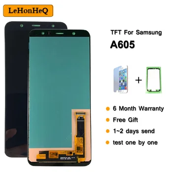 A605 LCD Displej Pre Samsung Galaxy A6+ A605 SM-A605F A605FN A605G A605GN Displej dotykový Displej nahradenie Digitalizátorom. Montáž