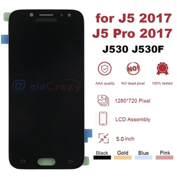 AAA AMOLED Pre SAMSUNG Galaxy J5 2017 J530 J530F J5 Pro J5 Dua LCD Displej s Dotykovým displejom a Montáž Náhradných Testované