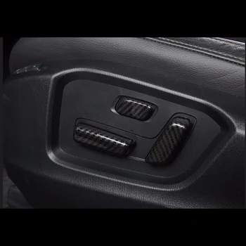 ABS Chrome/Uhlíka fibrefor Mazda CX-5 2017 2018 2019 2020 auto Príslušenstvo autosedačky nastavenie Prepnúť tlačidlo Krytu Výbava Styling