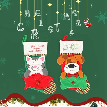 AFBC Cartoon Vianočné Pančuchy Plyšové Darčeky Xmas Tree Visí Deti Darček