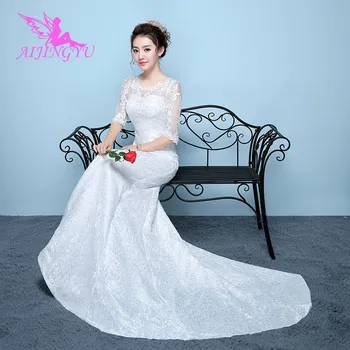 AIJINGYU plus veľkosť svadobné šaty 2021 hosť svadobné šaty WK864