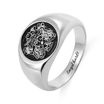 AILIN 925 Silver Personalizované Signet Ring Ženy Muži Prispôsobené Krúžky Vlastné Nohy Tím Rodiny Logo Otec, Matka, Šperky, Darčeky