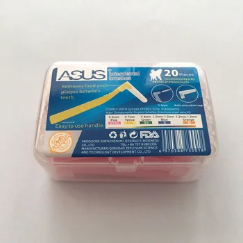 ASUS 20Pcs/Box L-typ 0.6 MM Ortodontická Kefka Okrem Natieranie Štetcom Odbavenie Brush Cleaner