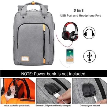 AUAU-GOLOEN VLK Laptop Backpack 15.6-Palca Mužov a Žien Cestovný Notebook Batoh Nepremokavé Veľkú Kapacitu Účtovná Školy Vak Ba