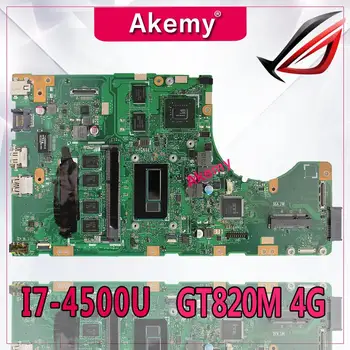 Akemy TP550LD Notebook základná doska Pre Asus TP550LD TP550LA TP550L TP550 Test pôvodnej doske DDR3L 4G RAM I7-4500U GT820M
