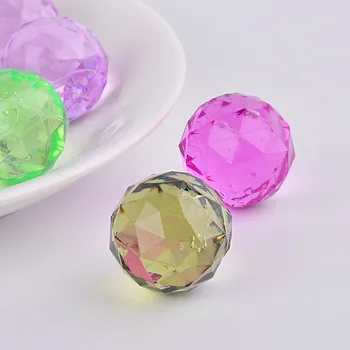 Akryl Okrúhle Korálky Crystal Drahokamu Šperky 24 mm Okrúhle Korálky Príslušenstvo Živice Peeling, Korálky Akváriu Dekorácie Hry Korálky