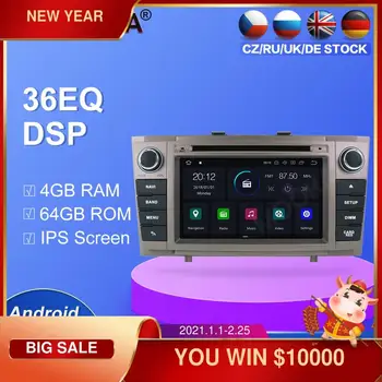 Android 10.0 64GB Auto rádio prehrávač, GPS Navigáciu Pre Toyota Avensis 2009-T27 Multimediálny Prehrávač, Rádio, video, stereo headunit
