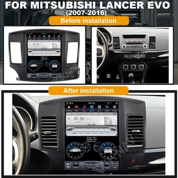 Android Systém vertikálneho displeja auta GPS navigácie Na Mitsubishi Lancer EVO 2007-2016 multimediálny prehrávač