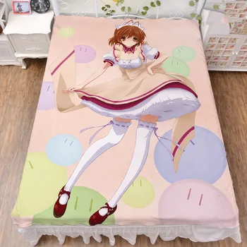 Anime CLANNAD znaky sexy dievča Furukawa Nagisa posteľ list mlieko tkáčske a flanelové deka letná deka 150x200cm