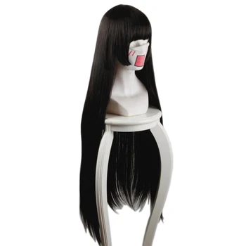 Anime Dievča, Peklo Enma Ai Cosplay Kostým Jigoku Shoujo Mitsuganae Dlhé Čierne Syntetické Vlasy Halloween Party Hranie Rolí Parochne