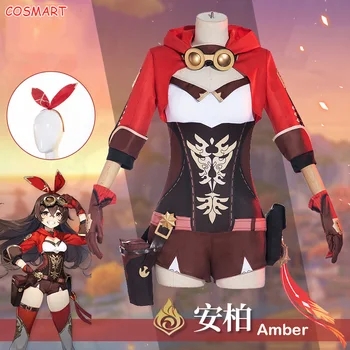 Anime Genshin Vplyv Amber Hra Vyhovovali Krásne Jednotné Cosplay Kostým Halloween Kostým Pre Ženy, Dievčatá Zákazku 2021 Nové